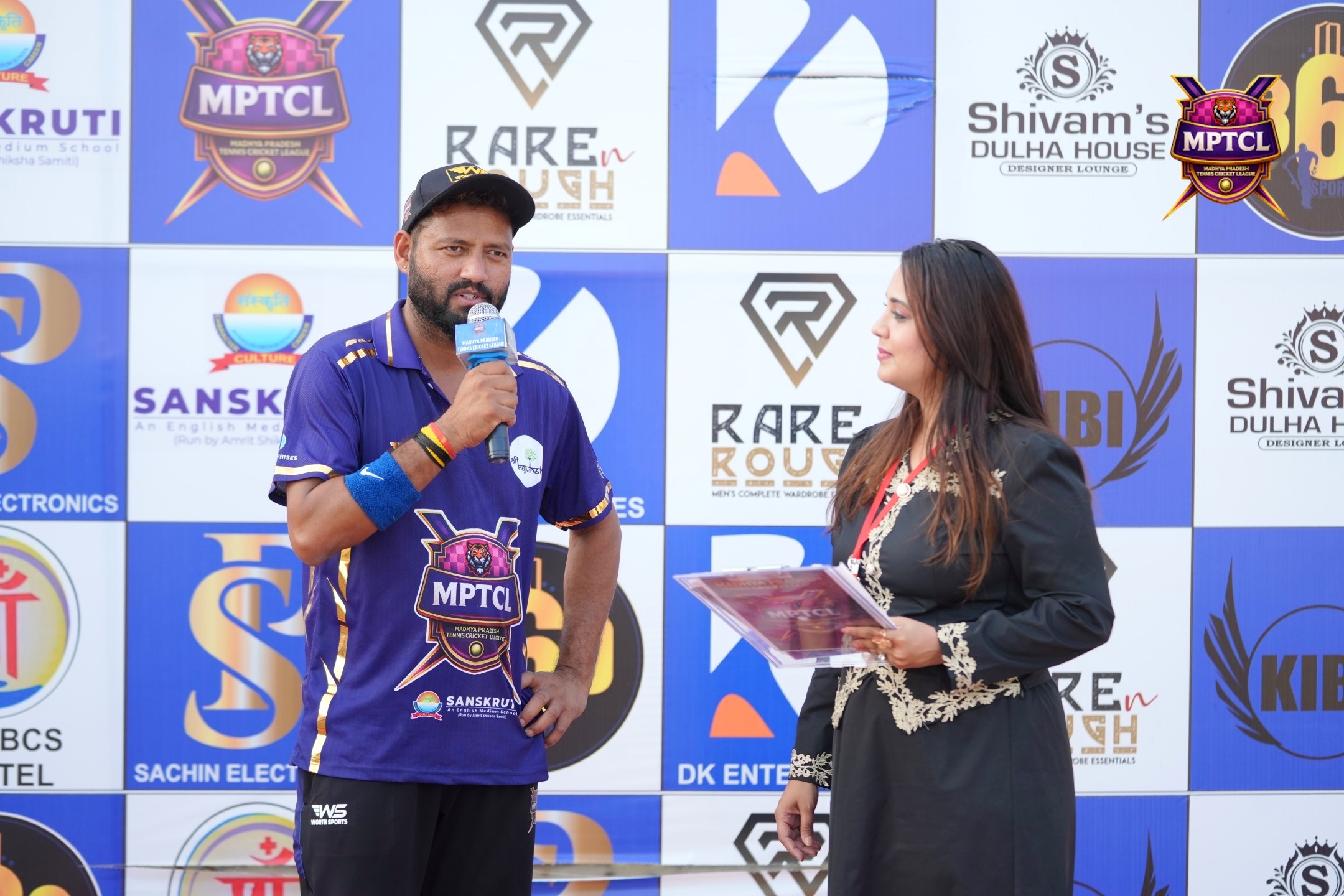 Interview backdrop moment from MPTCL 2025